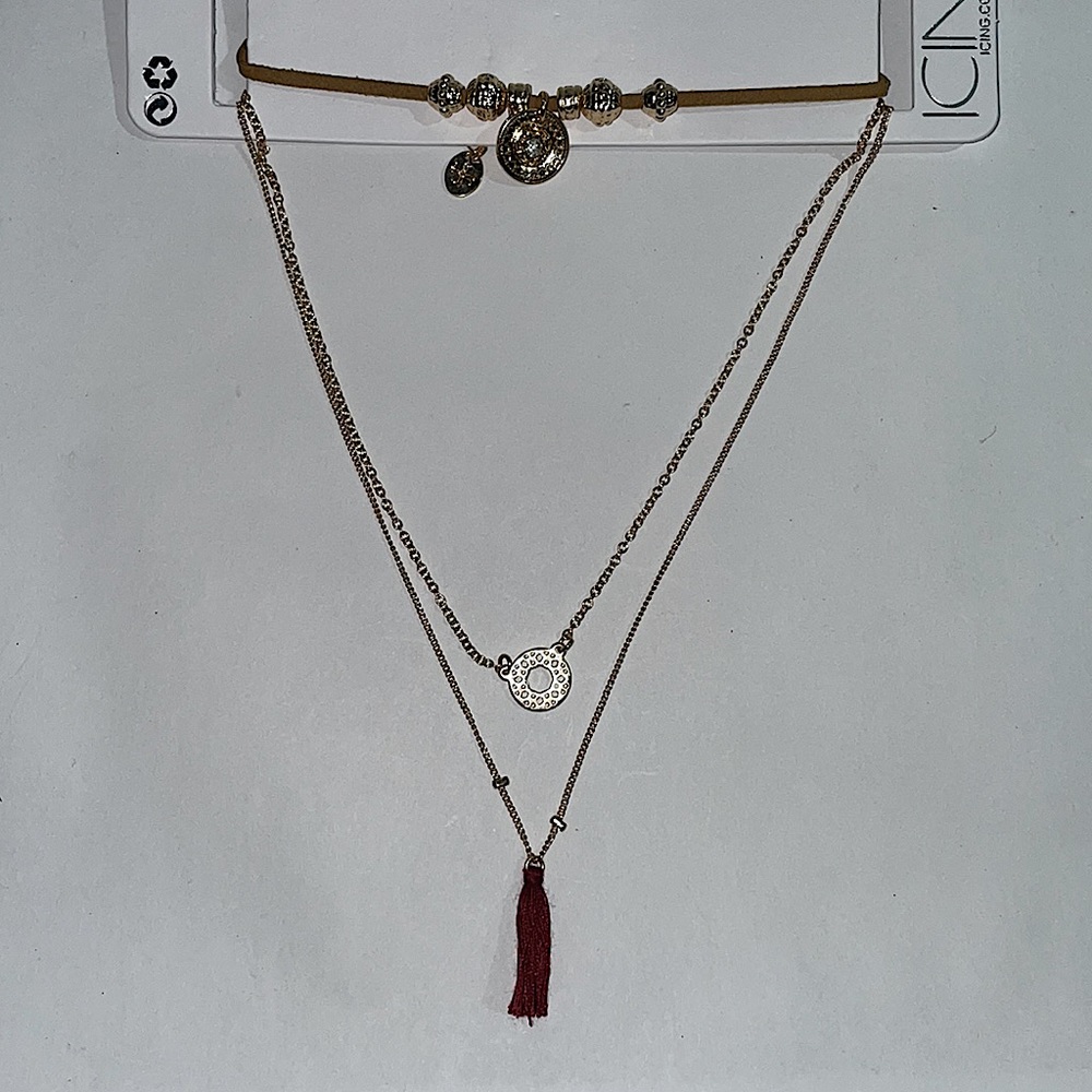 Mayan themed choker, necklaces set